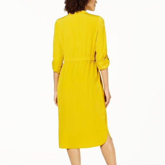 Alfani Graphic Oasis Shirtdress in Yellow Sz 16P NWT - Picture 2 of 16